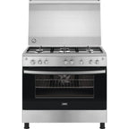 Zanussi Coolcast Gas Cooker, 5 Burners, 90 cm, Stainless Steel - ZCG91236XA - ESTORES