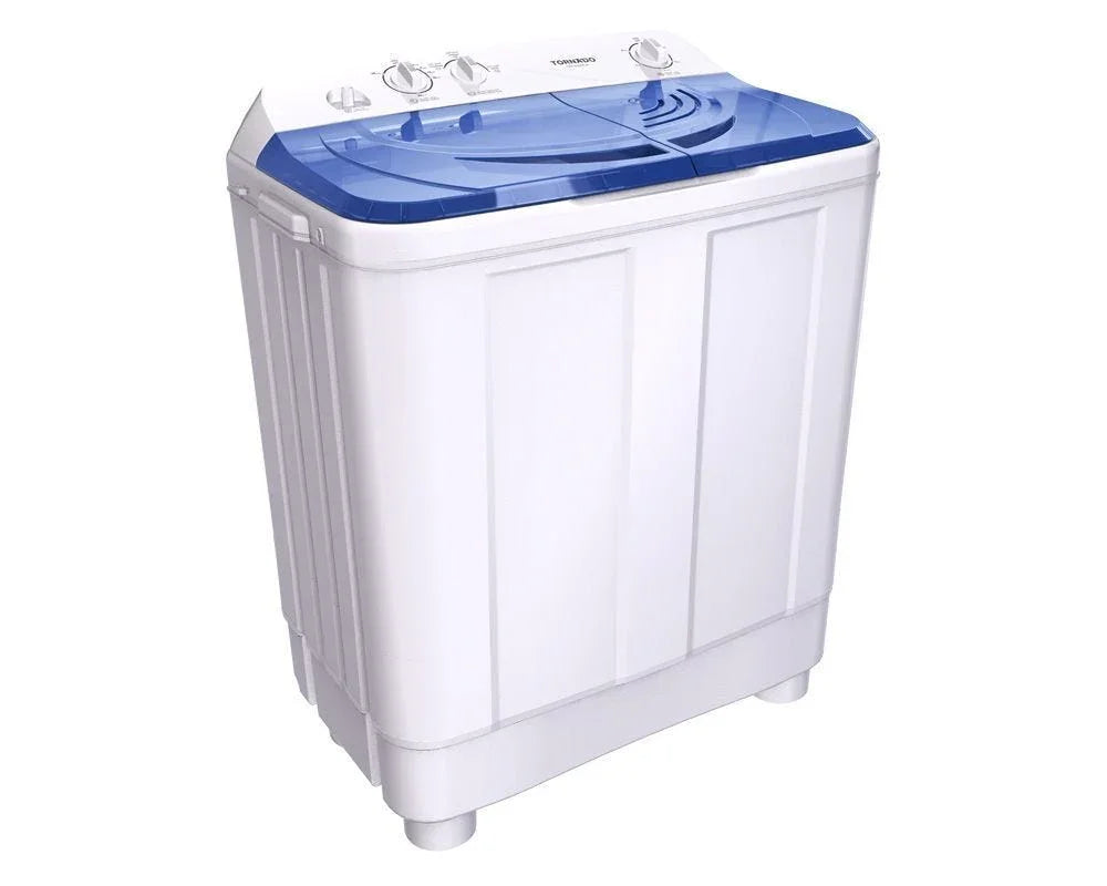 TORNADO Half Automatic Washing Machine With 2 Motors , 12 Kg , White And Blue - Twh - Z12Dne - W(Bl) - ESTORES