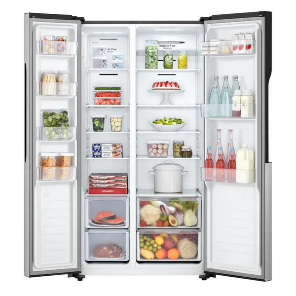 LG Digital Side By Side Refrigerator, No Frost, 519 Liters, 2 Doors, Silver - GCFB507PQAM - ESTORES