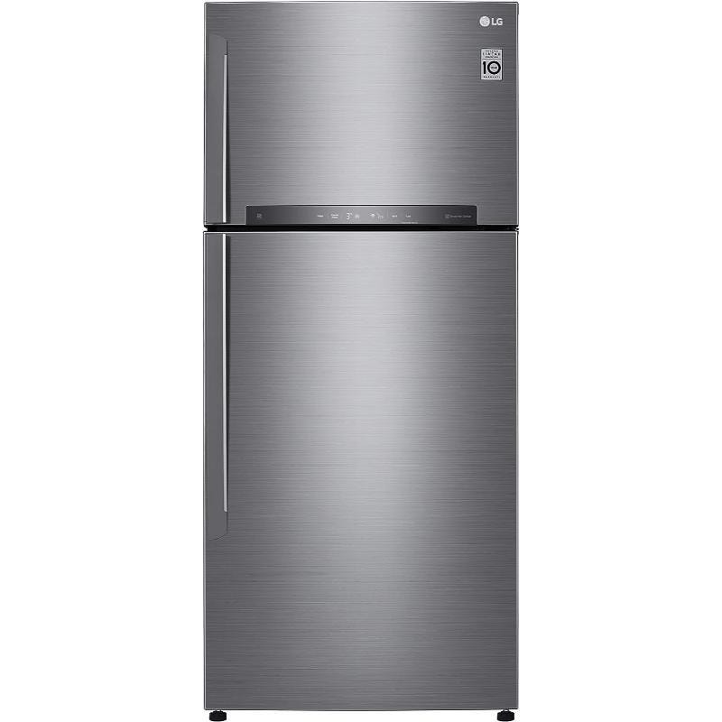 LG Digital No Frost Refrigerator With Inveter Technology, 475 Liters, Silver - GN-H622HLHL