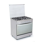 White Point Gas Cooker, 5 Burners, 90 cm, Stainless Steel - WPGC9060XFSAM - ESTORES