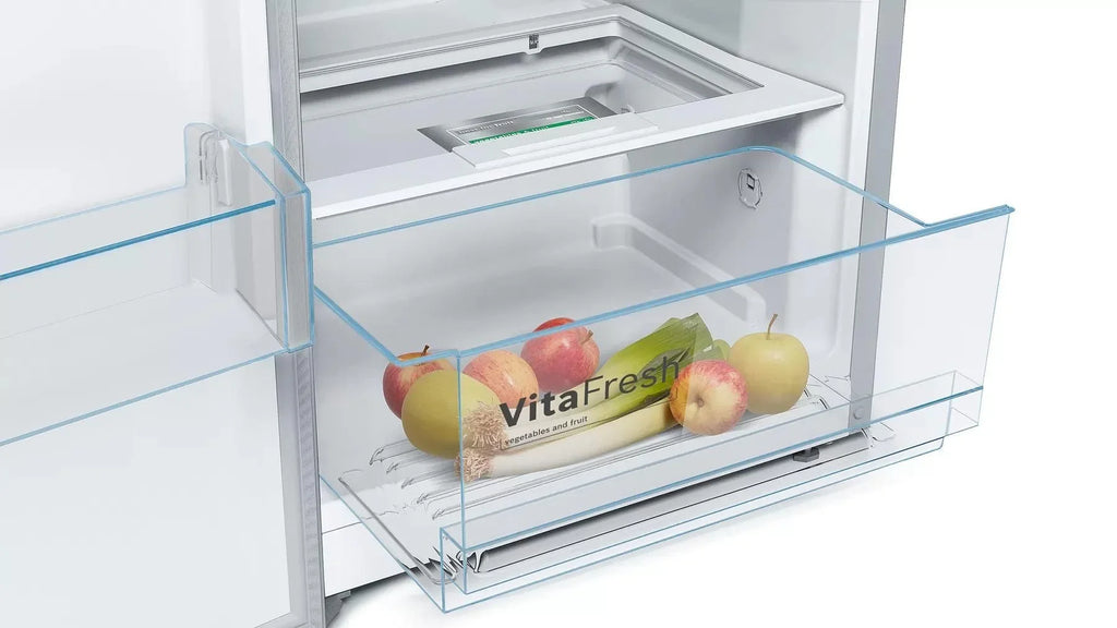 Bosch Series 4 Digital Refrigerator, No Frost, 346 Liters, Stainless Steel - KSV36VL30U - ESTORES