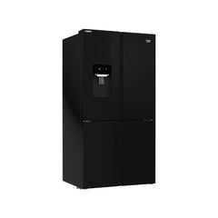 Beko Digital Refrigerator With Water Dispenser, No Frost, 565 Liters, 4 Doors, Black - GNE134626B
