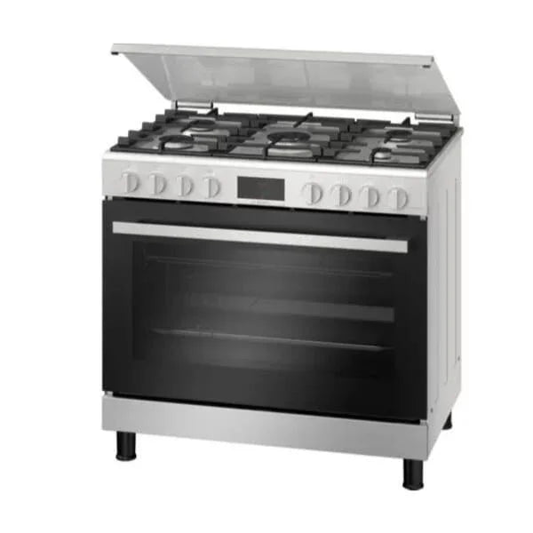 Bosch Digital Gas Cooker, 5 Burners, 90 cm, Stainless Steel - HGW3FSV50S - ESTORES Main image