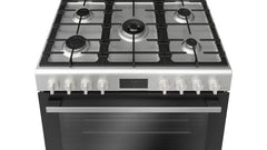 Bosch Digital Gas Cooker, 5 Burners, 90 cm, Stainless Steel - HGW3FSV50S