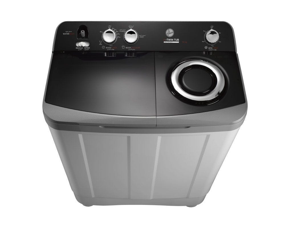 Hoover Top Loading Half Automatic Washing Machine, 10 Kg, Grey - HW-HTTN10LSTO