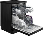 Beko Digital Dishwasher, 14 Place Settings, 5 Programs, Black - BDFN15420B - ESTORES