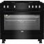 Beko Gas Cooker, 5 Burners, 90 cm, Black - GGR 15115 DX NB - ESTORES