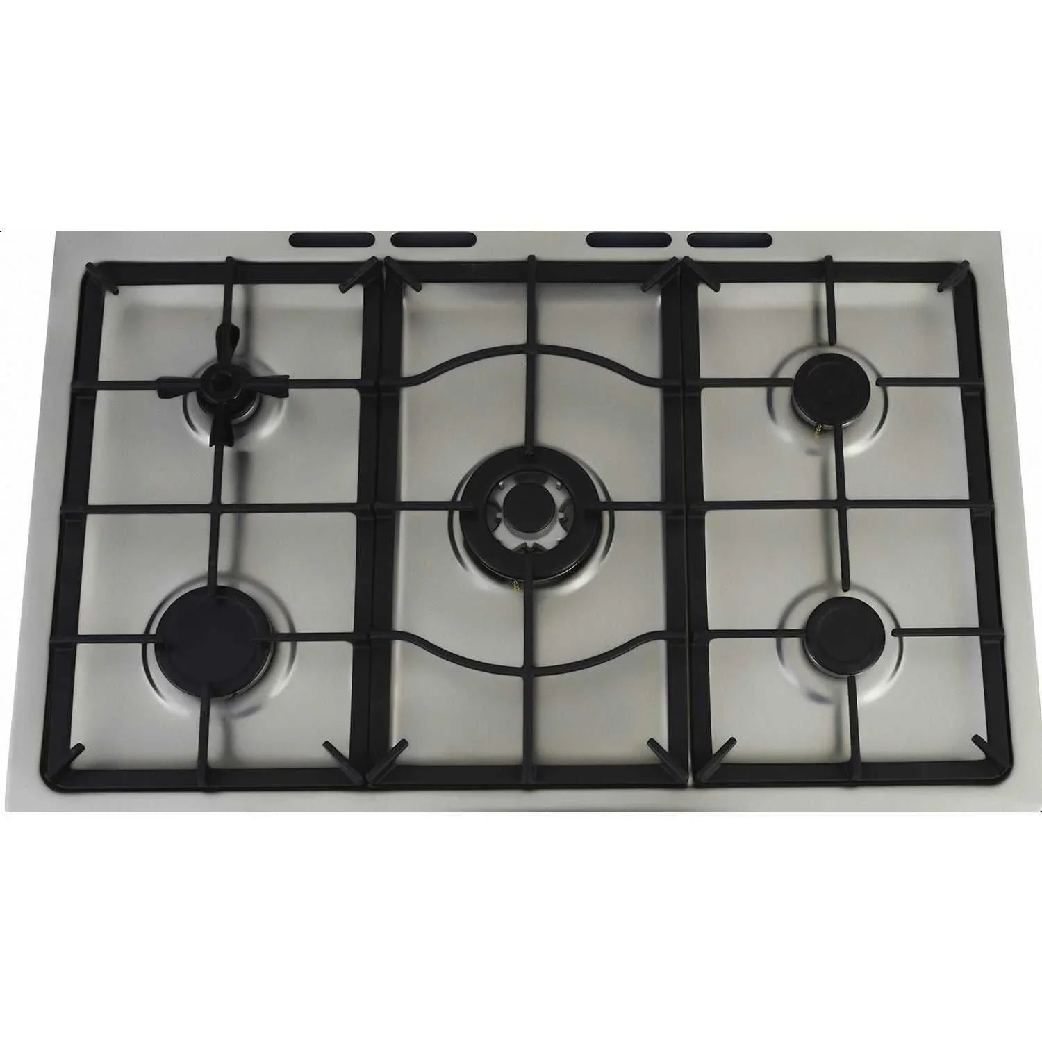 Zanussi Coolcast Gas Cooker, 5 Burners, 90 cm, Stainless Steel - ZCG91236XA - ESTORES