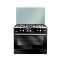 Unionaire Max 12 Gas Cooker, 90 cm, 5 Burners, Stainless Steel Black - C69SSGC447ISOFM122WAL