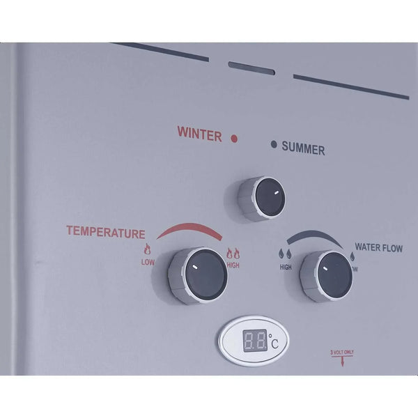 Fresh Digital Gas Water Heater with Adapter, 10 Liter, Silver - F-10L-10977 - ESTORES