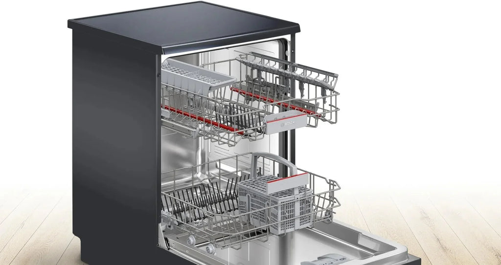 Bosch Series 4, free-standing dishwasher, 60 cm, Black inox,SMS4IKC62T - ESTORES