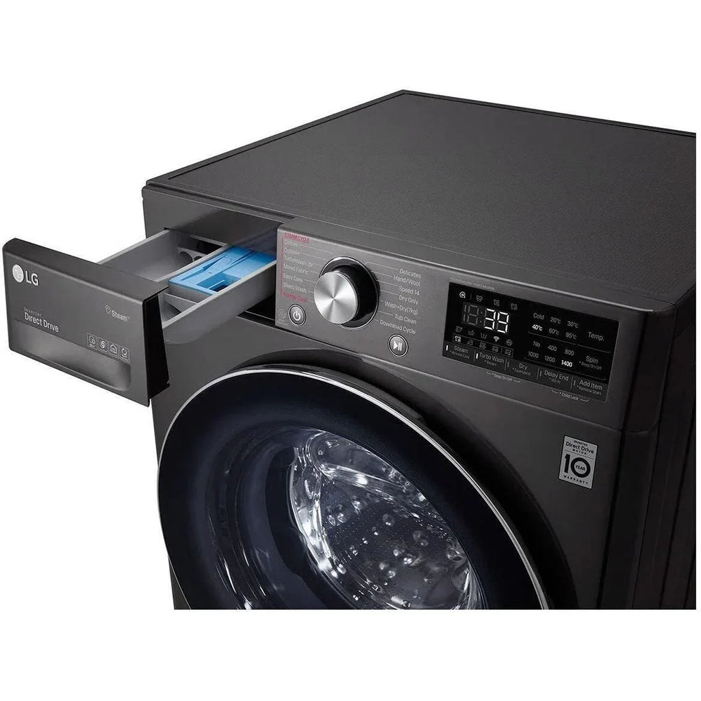 LG Vivace Front Load Full Automatic Washing Machine , 9 Kg , Black Steel - F4R5Vyg2E - ESTORES