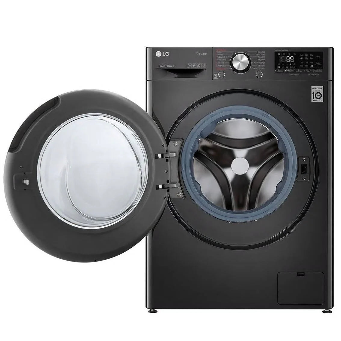 LG Vivace Front Load Full Automatic Washing Machine , 9 Kg , Black Steel - F4R5Vyg2E - ESTORES