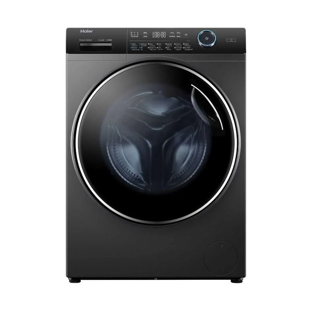 Haier Front Load Full Automatic Washing Machine With Inverter Technology, 12 kg, Dark Silver - HW120-B14979S8 - ESTORES