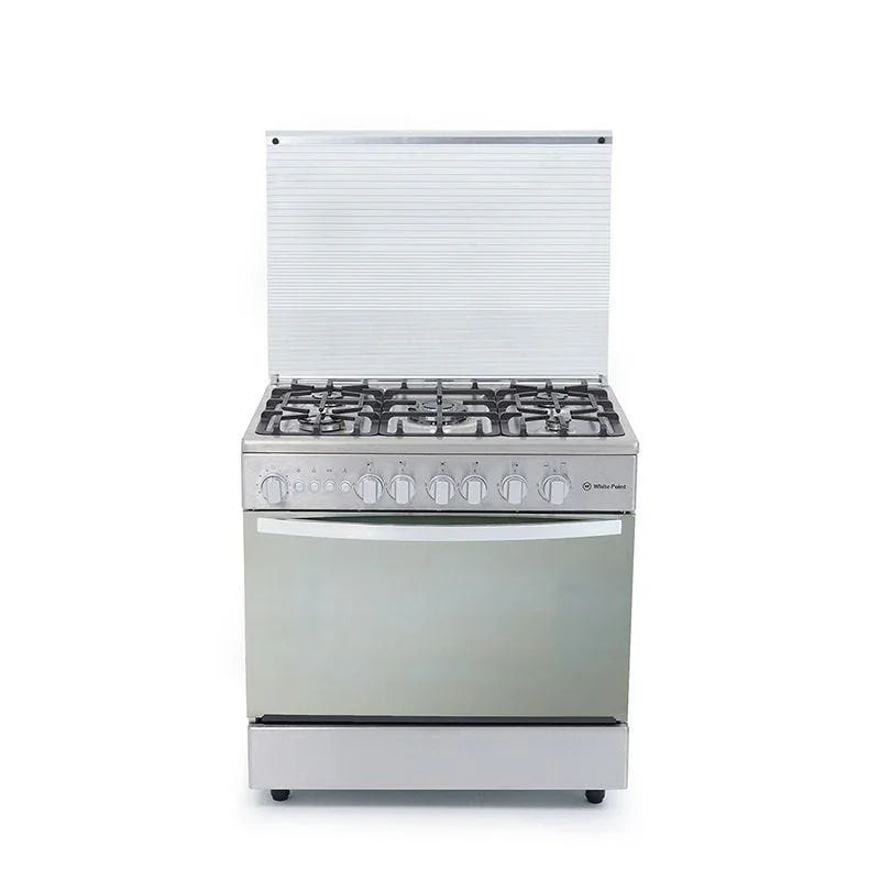 White Point Gas Cooker, 5 Burners, 90 cm, Stainless Steel - WPGC9060XFSAM - ESTORES Main image