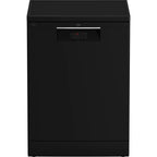 Beko Digital Dishwasher, 14 Place Settings, 5 Programs, Black - BDFN15420B - ESTORES