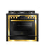 Unionaire i-Chef Golden Edition VIP Digital Gas Cooker, 5 Burners, 90 cm, Black Gold - C69GB-1GC-383-IDSP-S-PC-2W-AL - ESTORES