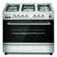 Royal Gas Cooker, 5 Burners, 90 cm, Stainless Steel - 10255 - ESTORES