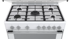Bosch Serie 2 Gas Range Cooker, 5 Gas Burners, 90 cm, White - HSG736227M - ESTORES