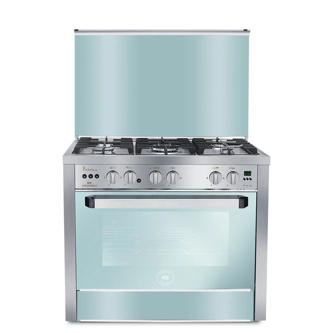Unionaire i-Cook Pro Digital Gas Cooker, 5 Burners, 90cm, Stainless Steel - C69SS2SC511IDSFP2WAL - ESTORES