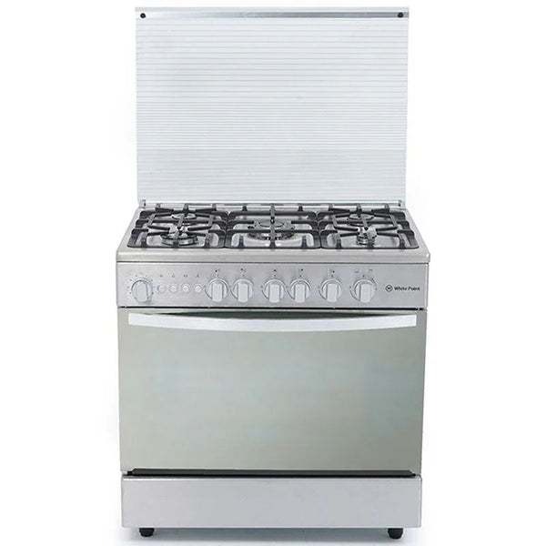White Point Gas Cooker, 5 Burners, 90 cm, Silver - WPGC9060XA - ESTORES