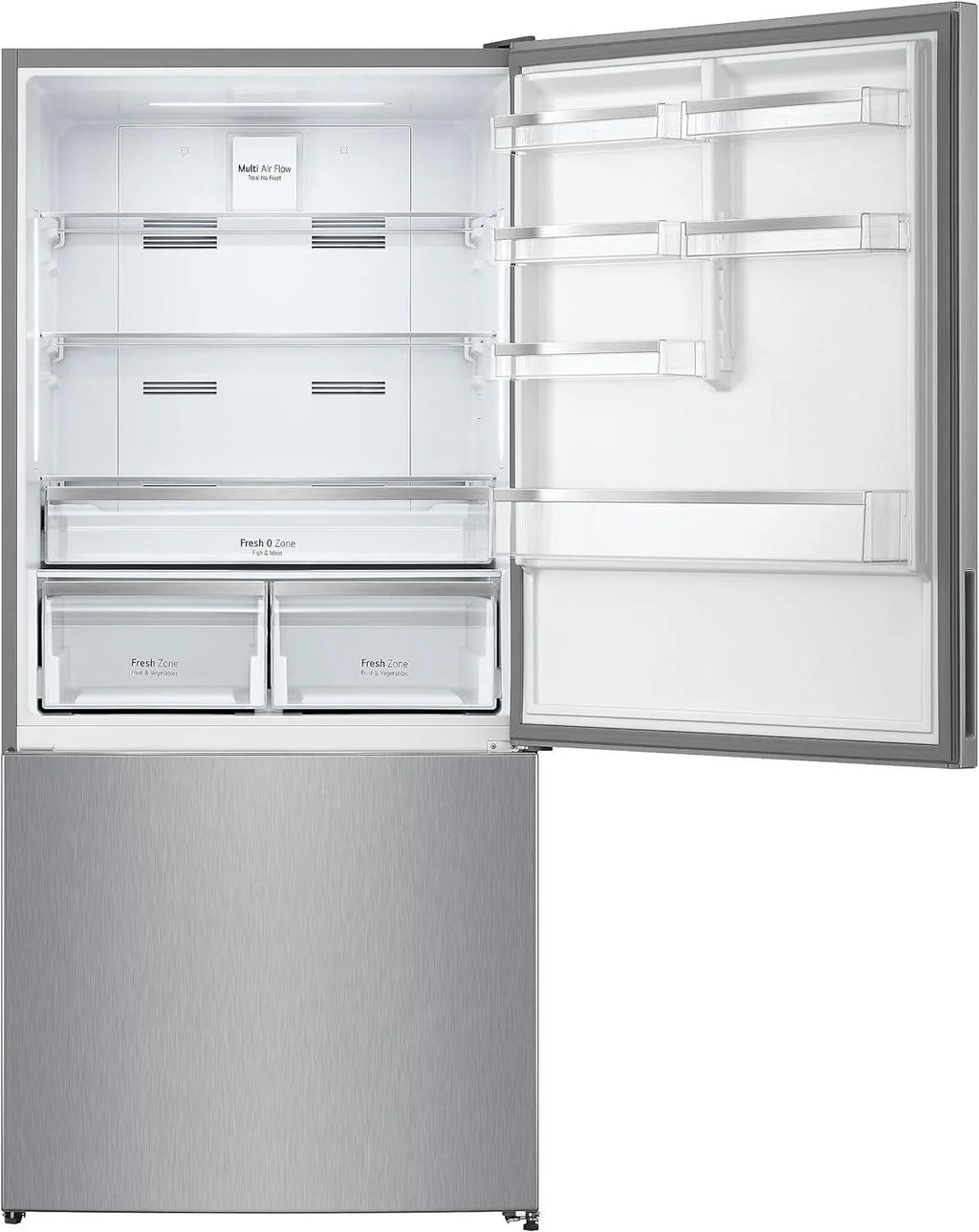 LG Digital No Frost Refrigerator With Inverter Technology, 588 Liters, Silver - GTF569PSAM - ESTORES