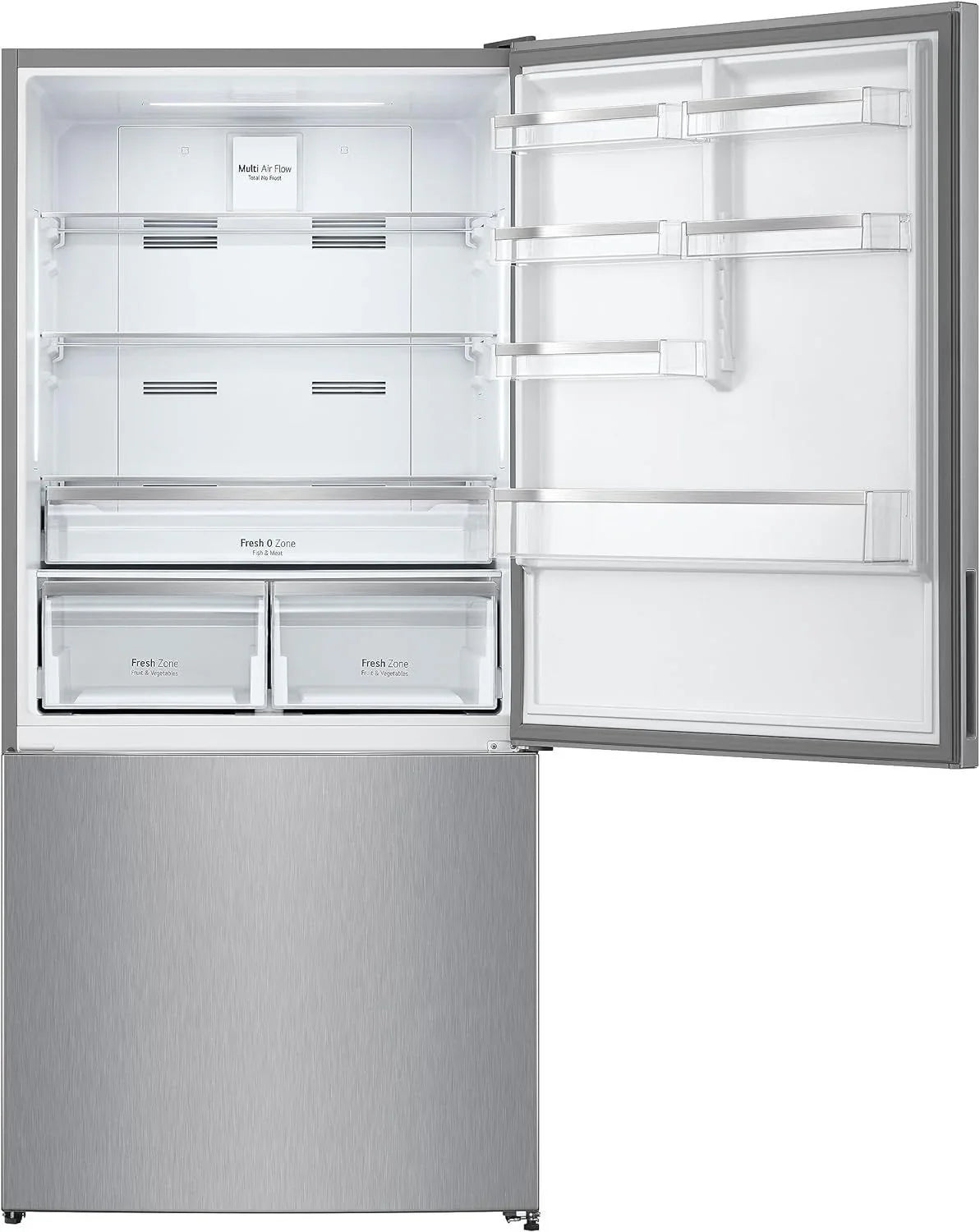 LG Digital No Frost Refrigerator With Inverter Technology, 588 Liters, Silver - GTF569PSAM - ESTORES