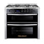 Premium Double Chef Gas Cooker, 90 cm, 5 Burners, Stainless Steel Black- 6090SS1GC511IDSPDV - ESTORES