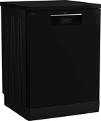 Beko Digital Dishwasher, 14 Place Settings, 5 Programs, Black - BDFN15420B - ESTORES