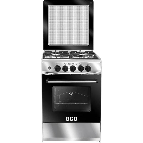 Unionaire ECO Gas Cooker, 55 cm, 4 Burners, Silver Black - CF55SV-AP-426-ECO-2W - ESTORES