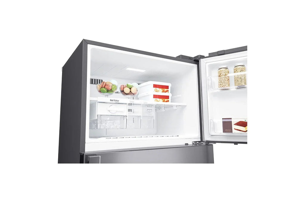 LG Digital No Frost Refrigerator With Inveter Technology, 475 Liters, Silver - GN-H622HLHL - ESTORES