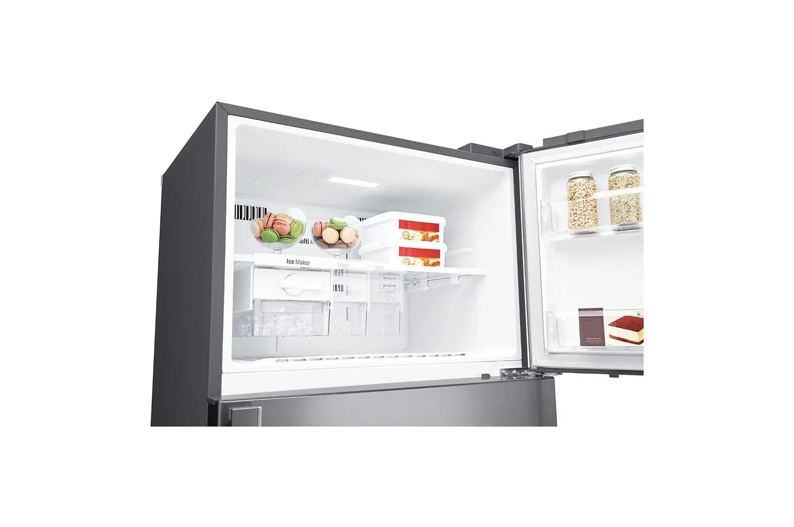 LG Digital No Frost Refrigerator With Inveter Technology, 475 Liters, Silver - GN-H622HLHL - ESTORES
