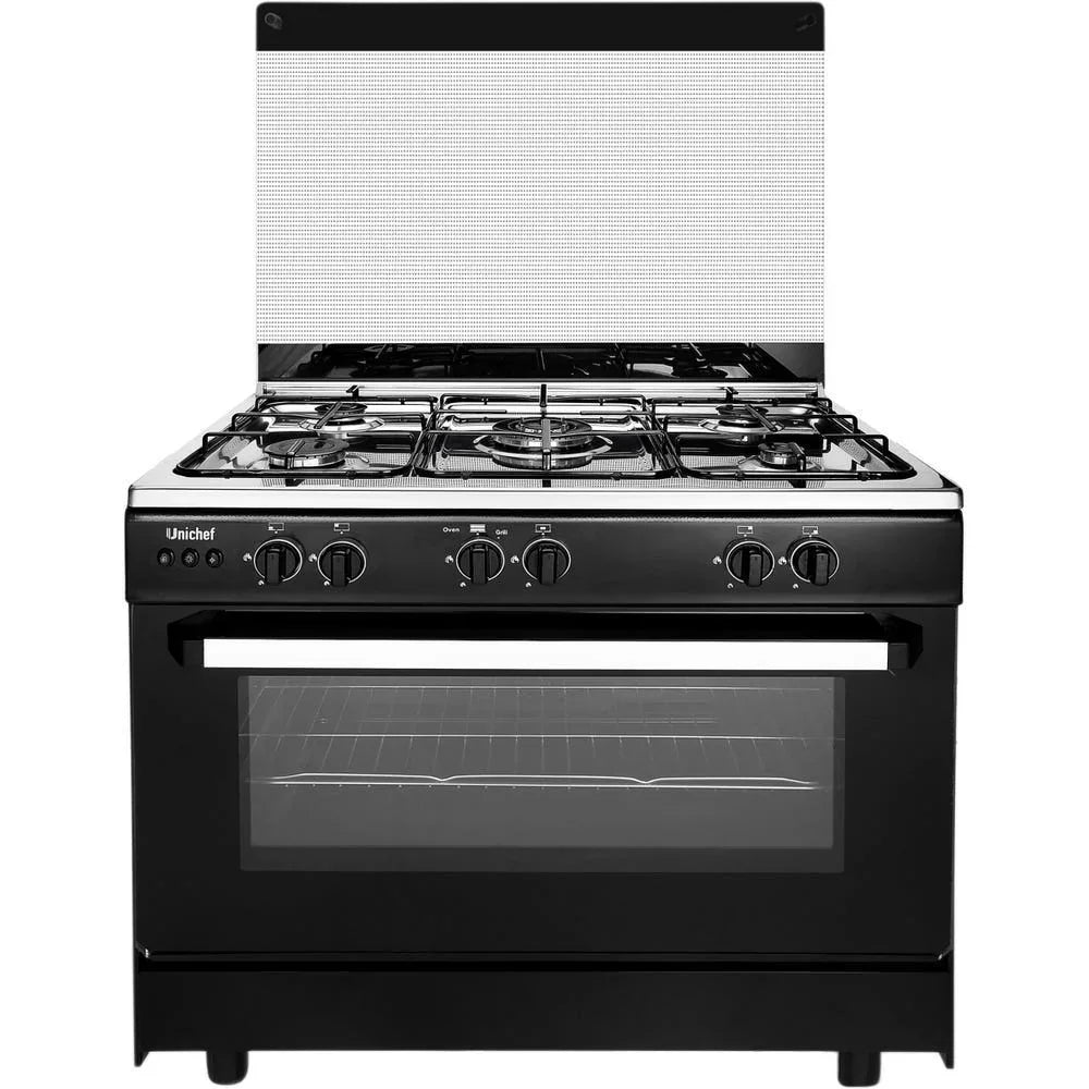 Unionaire Uni Chef Gas Cooker, 90 cm, 5 Burners, Black - C69SB-DC-426-F-UCHEF-2W-AL - ESTORES