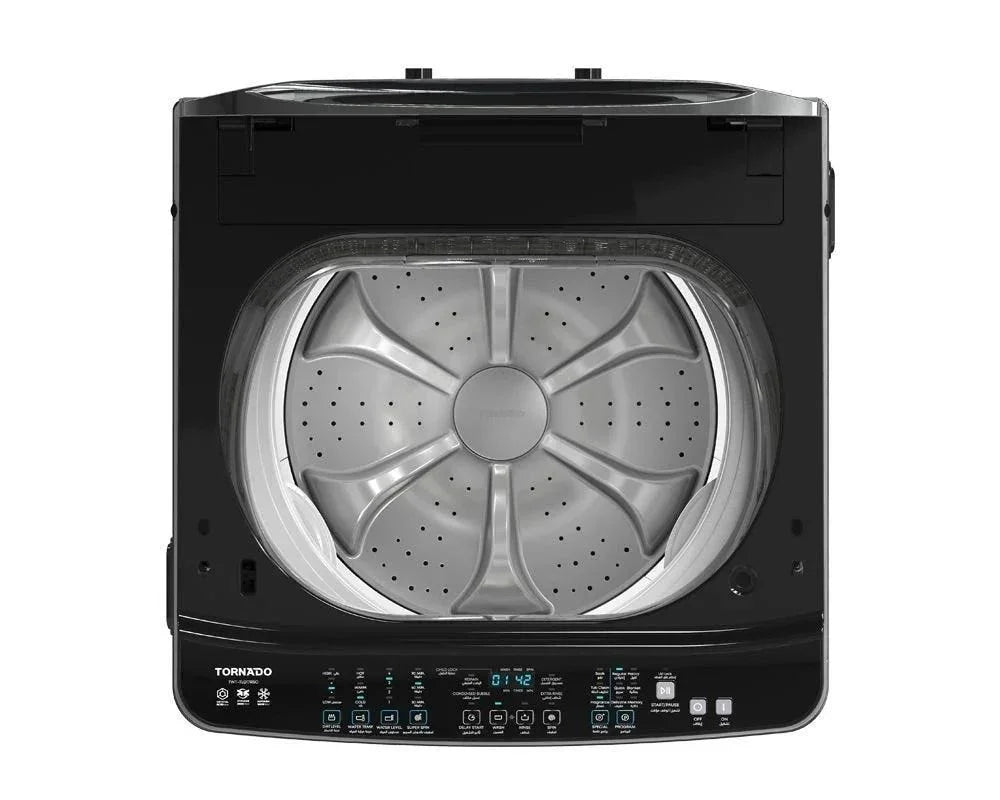 TORNADO Digital Top Automatic Washing Machine With DDM Inverter Motor, 17 Kg, Stainless Steel - TWT-TLD17RSC - ESTORES