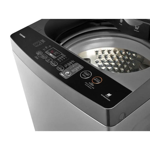 Toshiba Top Load Automatic Washing Machine, 11 kg, Silver - AW-UK1100HUPEG(SK) - ESTORES