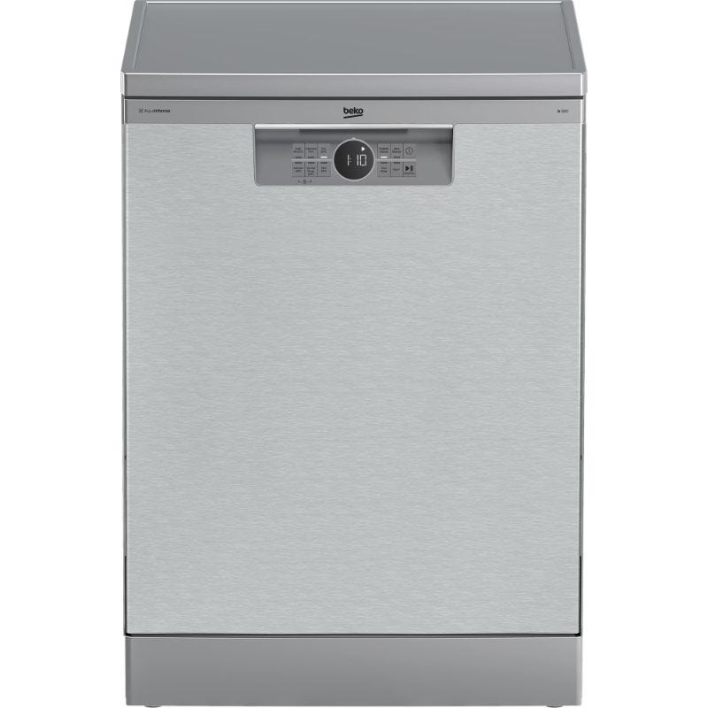 Beko Digital Built-In Dishwasher With Inverter Technology, 15 Place Settings, 6 Programs, Silver - BDFN26520XQ