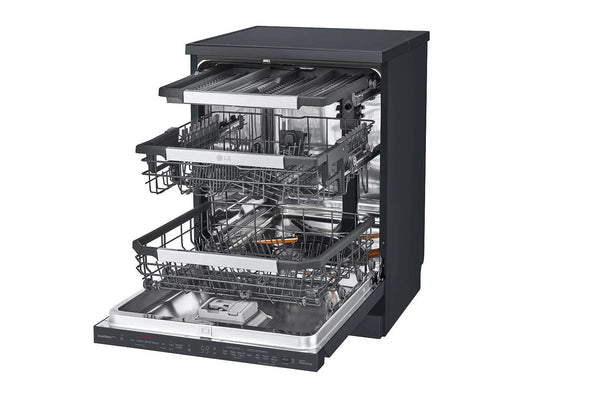 LG Digital Dishwasher With Inverter Technology, 14 Place Settings, 10 Programs, Black - DFC335HM - ESTORES