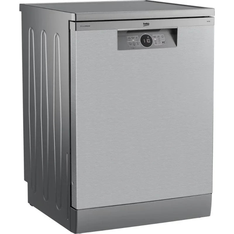 Beko Digital Built-In Dishwasher With Inverter Technology, 15 Place Settings, 6 Programs, Silver - BDFN26520XQ - ESTORES