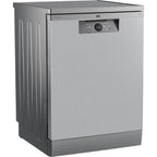 Beko Digital Built-In Dishwasher With Inverter Technology, 15 Place Settings, 6 Programs, Silver - BDFN26520XQ - ESTORES