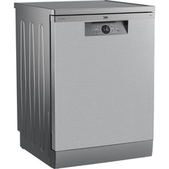 Beko Digital Built-In Dishwasher With Inverter Technology, 15 Place Settings, 6 Programs, Silver - BDFN26520XQ
