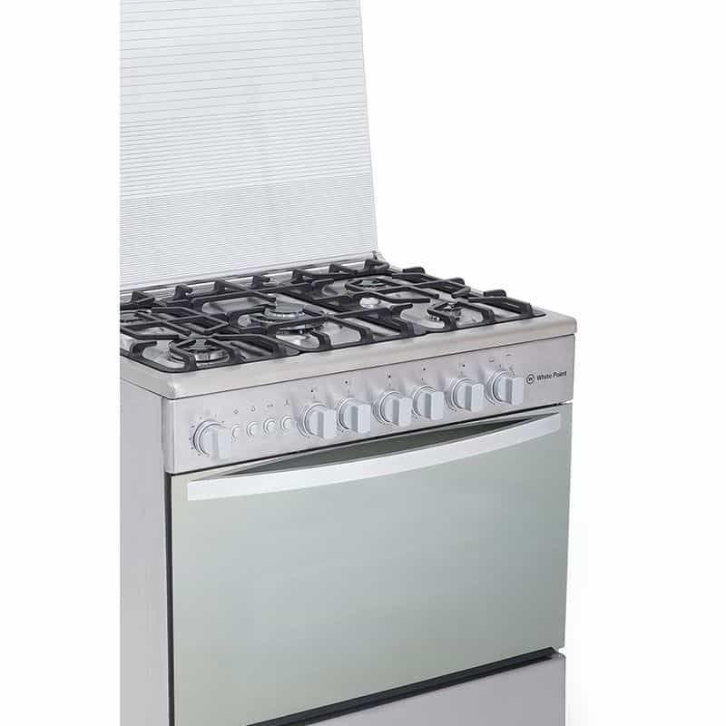 White Point Gas Cooker, 5 Burners, 90 cm, Silver - WPGC9060XA - ESTORES