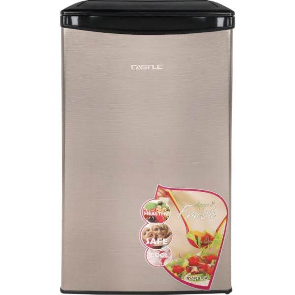 Castle Defrost Mini Bar Refrigerator, 97 Liters, Silver - FR1097KW - ESTORES