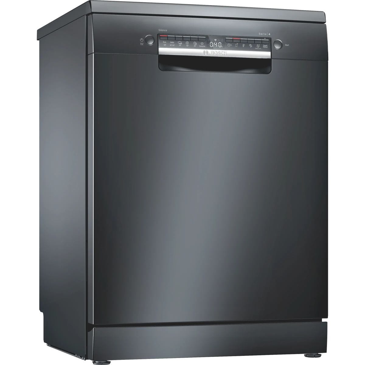 Bosch Series 4, free-standing dishwasher, 60 cm, Black inox,SMS4IKC62T