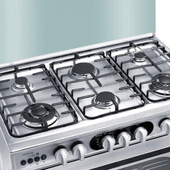 Unionaire Monster Chef Digital Gas Cooker, 6 Burners, 90cm, Silver - C69SSP2C511DSF2W6MOAL
