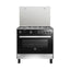 LA GERMANIA Moderna Gas Cooker, 5 Gas Burners, 90 cm, Stainless and Black - 9N10GUB1X4AWW - ESTORES