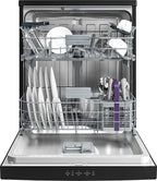 Beko Digital Dishwasher, 14 Place Settings, 5 Programs, Black - BDFN15420B - ESTORES
