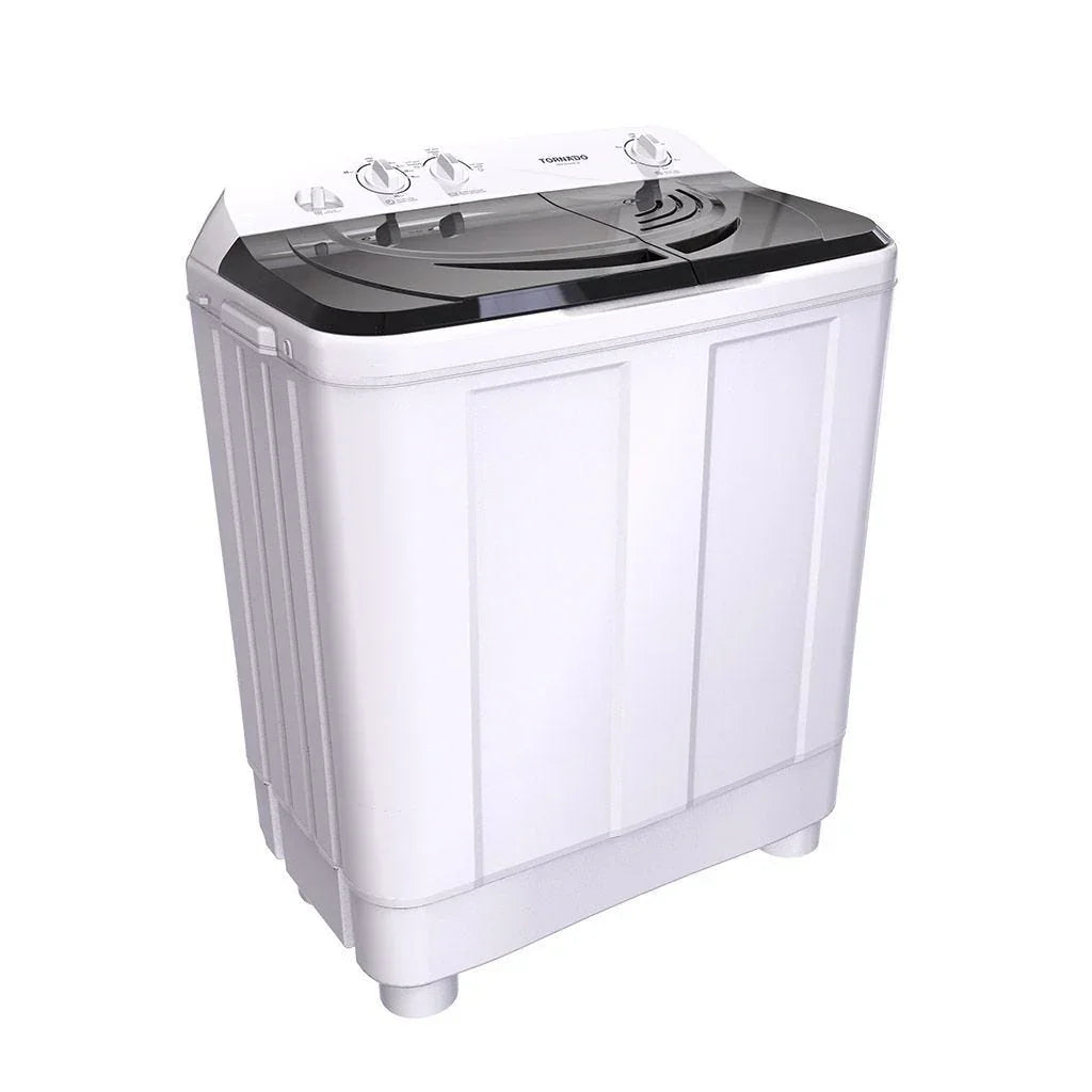 TORNADO Top Load Half Automatic Washing Machine, 10 kg, White Black - TWH-Z10DNE(W)BK - ESTORES