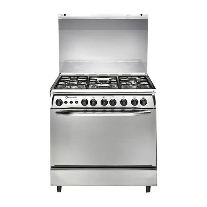 White Point Gas Cooker, 5 Burners, Stainless Steel, 80 cm - WPGC 8060 XA - ESTORES