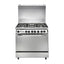 White Point Gas Cooker, 5 Burners, Stainless Steel, 80 cm - WPGC 8060 XA - ESTORES